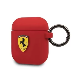 Ferrari Ferrari FESACCSILSHRE AirPods cover czerwony/red Silicone uniwersalny FESACCSILSHRE - Akcesoria do słuchawek - miniaturka - grafika 1