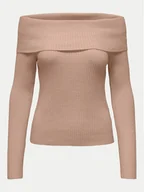 Swetry damskie - ONLY Sweter Katia 15311830 Beżowy Regular Fit - miniaturka - grafika 1