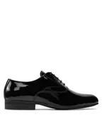 Półbuty męskie - Calvin Klein Półbuty Oxford Pat HM0HM01600 Czarny - miniaturka - grafika 1