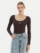 Body - Guess Body V4YP07 J1314 Brązowy Slim Fit - miniaturka - grafika 1