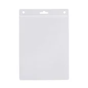 Przybory szkolne - Identyfikator pionowy holder A6 przezroczysty targowy kieszonka 115x150mm - miniaturka - grafika 1