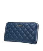 Portfele - Portfel Damski Pikowany Duży Skóra Ekologiczna PUCCINI Granatowy BLP830E 7A - miniaturka - grafika 1