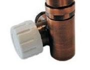 Zawory i kraniki - Schlosser Zawór termostatyczny do grzałki elektrycznej - prawy antyczna miedź ze złączką PEX (604900026) - miniaturka - grafika 1