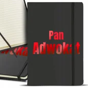 Notesy i bloczki - NOTES NOTATNIK RED PREZENT CZARNY Z GUMKĄ A5 PREZENT DLA PANA ADWOKATA WZ - miniaturka - grafika 1