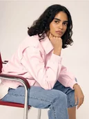 Marynarki i żakiety damskie - Reserved - Kurtka bomberka z imitacji skóry - różowy - miniaturka - grafika 1