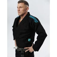 Kimona, stroje i obuwie - MANTO Kimono Do Bjj Gi X5 Czarno-Turkusowe - miniaturka - grafika 1