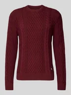 Swetry męskie - Sweter z dzianiny o kroju slim fit z mieszanki bawełny - miniaturka - grafika 1