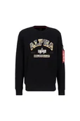 Bluzy męskie - Bluza Alpha Industries College Camo Sweater black - miniaturka - grafika 1