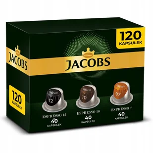 Kapsułki do Nespresso Jacobs Espresso 7, 10 oraz 12 - mix smaków 120 szt. - Kawa w kapsułkach i saszetkach - miniaturka - grafika 1