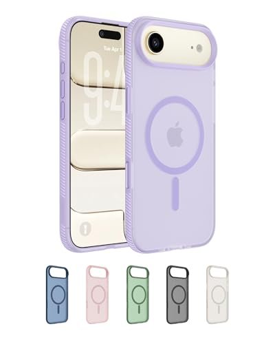 Belkin SheerForce Grip Zgodne z MagSafe Etui na Telefon iPhone Air, Niskoprofilowe z Antypoślizgowymi Bokami – Magnetyczne, Przezroczyste i Odporne na Uderzenia Etui do iPhone'a – Lawenda
