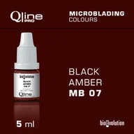Pozostałe akcesoria kosmetyczne - Pigment do microbladingu brwi Bioevolution Qline Pro Microblading Black Amber MB 07 5ml - miniaturka - grafika 1