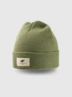 Czapki męskie - 4F Czapka zimowa uniseks - oliwkowa/khaki Uniwersalny - miniaturka - grafika 1