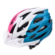 Kaski rowerowe - Meteor Kask rowerowy Marven L 58-61 cm różowy/biały/morski 25177 - miniaturka - grafika 1