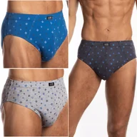 Majtki męskie - LAMA 110/20 slipy męskie dopasowane majtki 100% BAWEŁNA 3 WZORY - L - miniaturka - grafika 1
