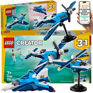 KLOCKI LEGO CREATOR 3w1 PREZENT DLA DZIECKA - STATEK POWIETRZNY SAMOLOT WYŚCIGOWY 31160 + EBOOK-1 - Klocki KLOCKI LEGO CREATOR 3w1 PREZENT DLA DZIECKA - STATEK POWIETRZNY SAMOLOT WYŚCIGOWY 31160 + EBOOK-1 - Klocki - miniaturka - grafika 1