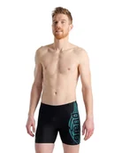 Kąpielówki męskie - Arena Kąpielówki w kolorze czarno-turkusowym - miniaturka - grafika 1