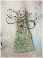 Ozdoby bożonarodzeniowe - Anioł ceramiczny na chrzest, komunię, ślub #3 - miniaturka - grafika 1