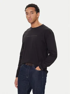 Tommy Hilfiger Longsleeve UM0UM03651 Czarny Regular Fit - Koszulki męskie - miniaturka - grafika 1