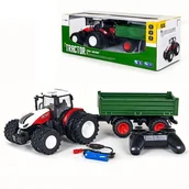Zabawki zdalnie sterowane - Zdalnie sterowany traktor z przyczepą LED Sapphire Kids SK-83 - miniaturka - grafika 1