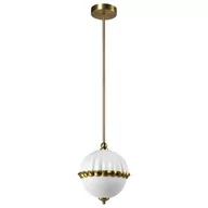 Lampy sufitowe - CosmoLight Pralines lampa wisząca 1-punktowa złota/biała P01206WH - miniaturka - grafika 1