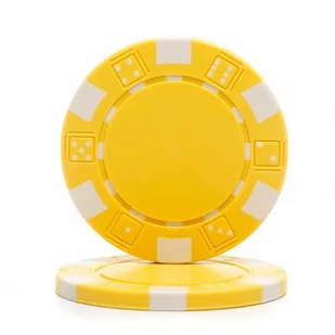 Żetony do pokera Dice, 11,5 g, Żółty, 25 szt. w rolce - Gry karciane - miniaturka - grafika 1