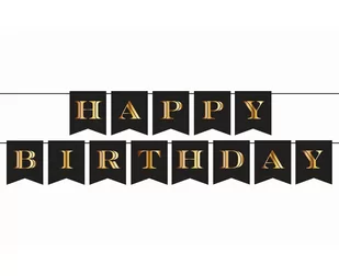 Godan Girlanda papierowa Happy Birthday 250 cm - Dekoracje sali - miniaturka - grafika 1