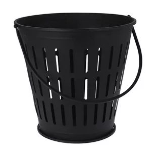 Kosz Na Drewno Do Kominka Czarny Metalowy Loft - Akcesoria kominkowe - miniaturka - grafika 1