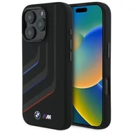 Etui i futerały do telefonów - BMW BMHMP16L23SLIK iPhone 16 Pro 6.3"     czarny/black hardcase Silicone Turning Lines MagSafe - miniaturka - grafika 1