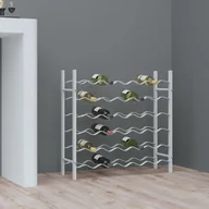 Stojaki na wino - Lumarko Stojak na 36 butelek wina, biały, metalowy - miniaturka - grafika 1