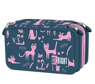 Piórniki - Piórnik 3-komorowy z wyposażeniem PC5 Lazy Cats - ST-Majewski - miniaturka - grafika 1