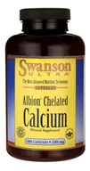 Witaminy i minerały - Swanson, Albion chelat wapnia 180mg, 180 kapsułek - miniaturka - grafika 1