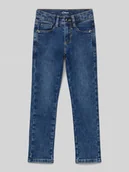 Spodnie i spodenki dla dziewczynek - Jeansy o kroju slim fit z mieszanki bawełny model ‘KATHY’ - miniaturka - grafika 1