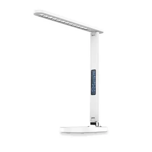 Platinet Lampka biurkowa LED 13W z zegarem, budzikiem i termometrem - biała PDL081DW - Lampy stojące - miniaturka - grafika 1