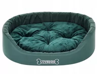 Sprzęt podróżny i transportery dla psów - Legowisko dla Psa kota Lovedog butelkowa zieleń, kojec posłanie L 70x60 - miniaturka - grafika 1