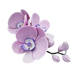 Gałązka Orchidei Liliowej Kwiat Na Tort Weselny Urodzinowy - Dodatki do ciast w proszku - miniaturka - grafika 1