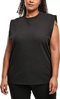 Koszulki i topy damskie - Urban Classics Women's Ladies Organic Heavy Padded Shoulder Tank Top t-shirt, czarny, XL - grafika 1