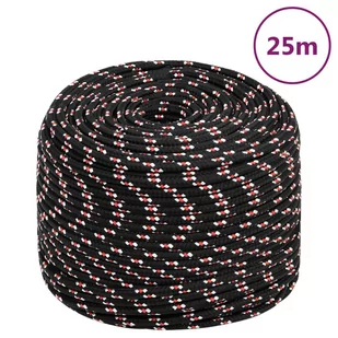 Linka żeglarska, czarna, 8 mm, 25 m, polipropylen - Żeglarstwo - miniaturka - grafika 1
