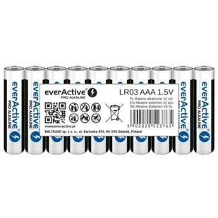 EverActive 10 x baterie alkaliczne Pro LR03 AAA taca - Baterie i akcesoria - miniaturka - grafika 1