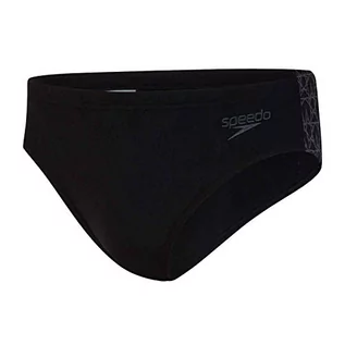 Kąpielówki męskie - Speedo męski splot typu Boomstar 7 cm Brief Speedo Black/Oxid Grey 26 - grafika 1