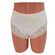 Majtki damskie - Majtki Figi Wyszczuplające Bawełniane Koronkowe Wysoki Stan Modelujące 2Xl - miniaturka - grafika 1