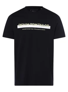 Tom Tailor Denim T-shirt męski Mężczyźni Bawełna niebieski nadruk, S - Koszulki męskie - miniaturka - grafika 1
