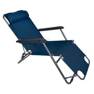 Leżaki ogrodowe - Leżak ogrodowy OUTDORIUM Leon Granatowy - miniaturka - grafika 1