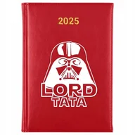 Planery - Kalendarz Czerwony A5 2025 LORD TATA Dziennik Planer Notes Dzień Ojca Wzory - miniaturka - grafika 1