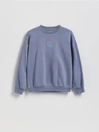Bluzy dla chłopców - Reserved - Bawełniana bluza oversize - niebieski - miniaturka - grafika 1