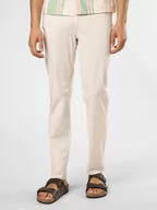 Spodnie męskie - BRAX - Spodnie męskie  Cadiz, beżowy|biały - miniaturka - grafika 1