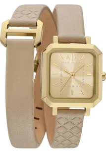 Armani Exchange Zegarek damski, mechanizm kwarcowy i rozmiar koperty 40 mm z bransoletką ze stali nierdzewnej, skóry lub silikonu, Gi?cie, 27MM, Pasek - Paski - miniaturka - grafika 1