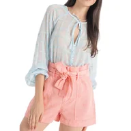 Bluzki damskie - Bluzka damska Guess Rory Top hafty prześwitująca-L - miniaturka - grafika 1