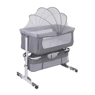 Łóżeczka i kojce - Kołyska łóżeczko mobilne przenośne dla dziecka moskitiera kółka schowek - miniaturka - grafika 1