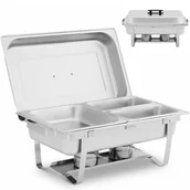 Inne urządzenia gastronomiczne - Podgrzewacz do potraw - GN 1/2 - 2 x GN 1/4 - 9 l - 2 pojemniki na paliwo - 295 x 235 x 60 / 240 x 135 x 65 mm - Royal Catering RCCD_RT19_9L - miniaturka - grafika 1