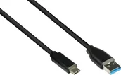 Kable USB - Kabel USB Alcasa USB-A - USB-C 1 m Czarny (2831-AC010S) - miniaturka - grafika 1